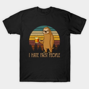 I Hate Fast People Vintage T-Shirt